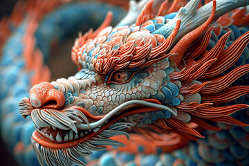 Wall Mural - chinese dragon statue