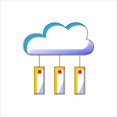 Wall Mural - Cloud Server Icon Y_2112001