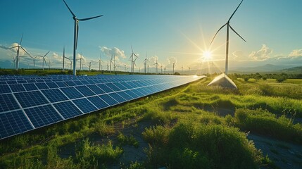 solar cell farm power plant eco technology. solar panel, photovoltaic, alternative electricity sourc