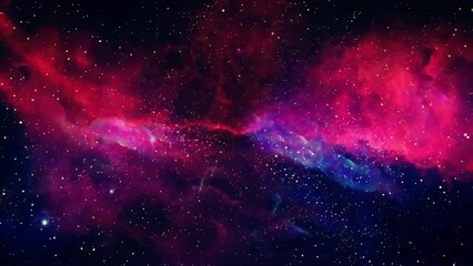 Wall Mural - nebula space galaxy motion futuristic background video
