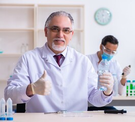 Wall Mural - Two chemists working in the lab