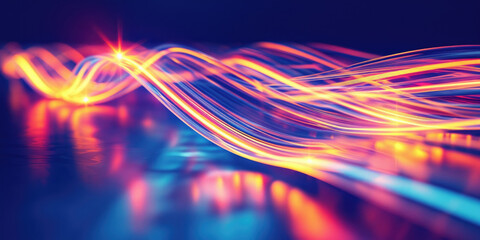 Poster -  abstract a colorful background with bright lights , Blockchain network concept , Distributed register technology, colorful geometric shape abstract technology background,data transfer futuristic