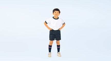 Poster - 体操服を着た男の子（切り抜き背景透過PNGも販売しております。作成者リンクから「PNG」で検索してください）
