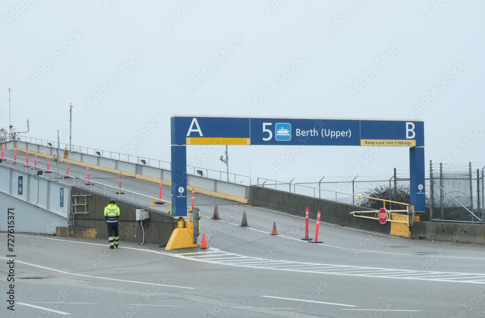 Upper Berth ferry ramp at BC Ferries Tsawwassen Terminal in Delta ...