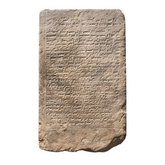 Stone Tablet, transparent background, isolated image, generative AI