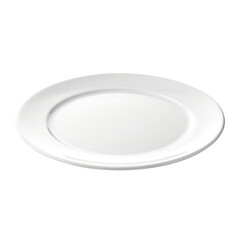 side view empty plate isolated on transparent background