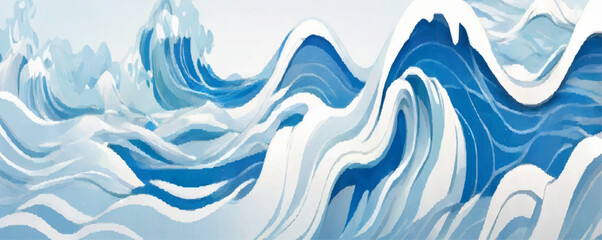  Sea water ocean wave vector background. Blue water ocean sea wave seamless background.