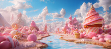 3D Render Of Candy Land