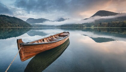  Dawn Serenity: Reflections of Solitude on a Tranquil Lake
