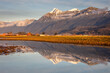 Mount Cheam reflection in the farmlands of Chilliwack, BC