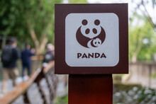 A Right Indented Square Sign For Panda Conservation Facility.