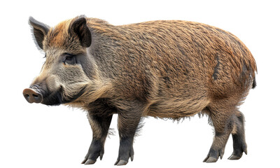 Wall Mural - wild boar  isolated on transparent background