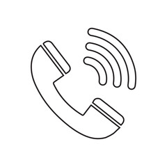 Wall Mural - 
Phone call icon. Telephone icon symbol. vector illustration