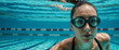 woman underwater in pool