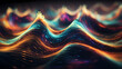 Quantum harmonic waves illustrating the harmonious undulations within trending data processes.