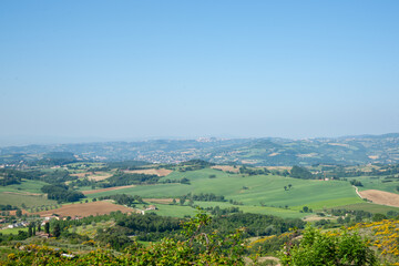 Poster - Italian rural landscape wide angle image