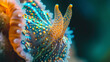 Close up of vibrant  Nudibranch snail