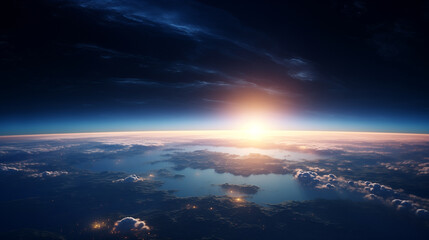 Poster - earth in space, earth view from space, space wallpaper or backdrop