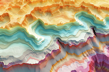 Poster - Surreal colorful abstract landscape. Background image. Created with Generative AI technology