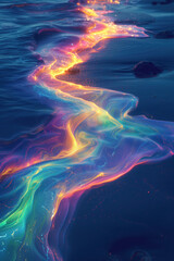 Poster - Surreal colorful abstract landscape. Background image. Created with Generative AI technology