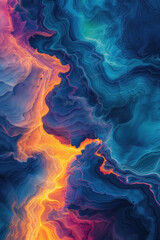 Poster - Surreal colorful abstract landscape. Background image. Created with Generative AI technology