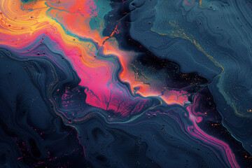 Poster - Surreal colorful abstract landscape. Background image. Created with Generative AI technology