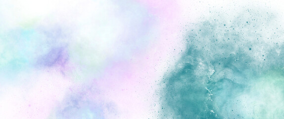 Wall Mural - abstract watercolor hand painted nebula galaxy on transparent background, clip art, 