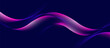 © pickup - Abstract background with blue glowing wavy lines with technology connection concept. Modern minimal trendy shiny magenta lines pattern. Vector illustration
