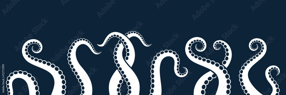 Octopus tentacles. Isolated octopus tentacles on white background Stock ...