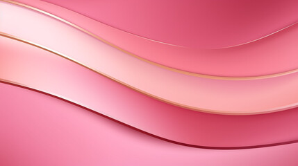 Poster - pink background concept with luxury golden line background pink shades in 3d