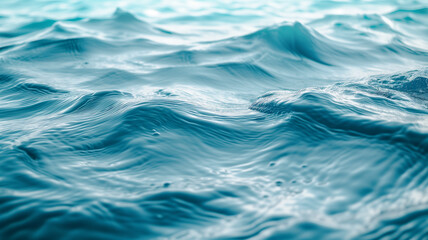  Ocean wave abstract in shades of blue, aqua, and teal, featuring a texture that mimics the motion of water.