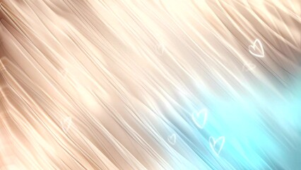 Wall Mural - flying heart shape on wavy abstract color background. simple animated happy valentine's day backgrou