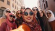 © AlexandraRooss - Young women and friends in city - social media influencer content creation or fashion blog Generative AI