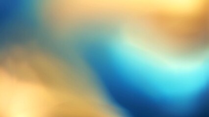 Wall Mural - Colorful abstract background with soft grain for loop playback. Blurred gold blue dynamic gradient animation on abstract background