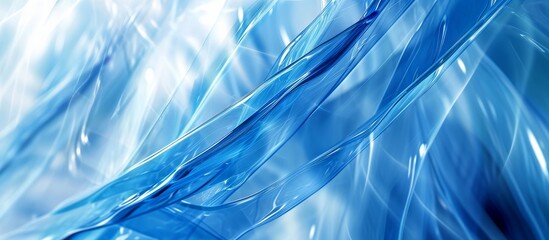 Leinwandbilder - Abstract Blue Glass Background with Blurred Lines: A Stunning Visual Display of Abstract Blue Glass Elements Blended with a Blurred Lines Background
