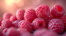 Raspberry. Fresh Organic Berries. Fruit Background.
