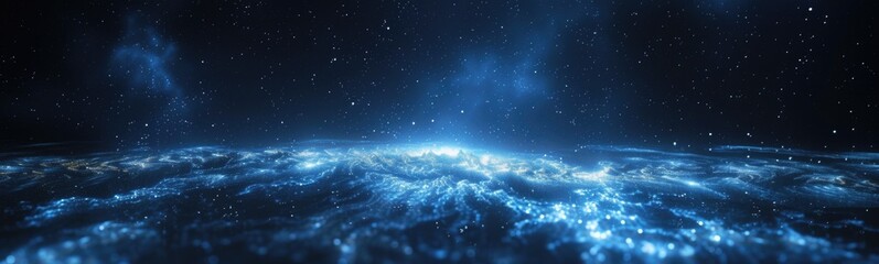 Wall Mural - Abstract galaxy space background . Banner