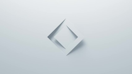 Fototapete - White abstract background. Minimal bright motion texture for business concept. Empty space with simple geometric animation for logo reveal template. Seamless loop.