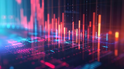 Poster - stock market graph background. concept of business investment. stock future trading