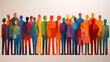© Bella - Colorful painted group of people figures.