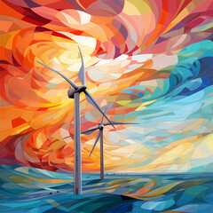 Poster - Abstract interpretation of renewable energy.