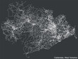 Street roads map of the METROPOLITAN BOROUGH OF CALDERDALE, WEST YORKSHIRE