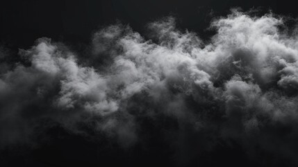 Poster - A black and white photo capturing a cloud of smoke. Perfect for adding a dramatic effect to any design project