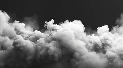 Poster - A black and white photo of a plane flying through the clouds. Suitable for travel and aviation themes