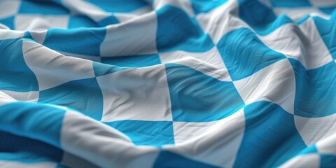 Poster - Close up of a blue and white checkered cloth. Versatile for various uses