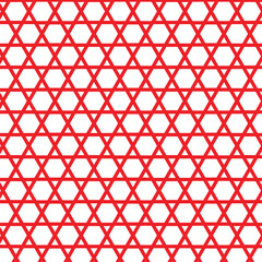 Poster - abstract seamless repeatable red star pattern.