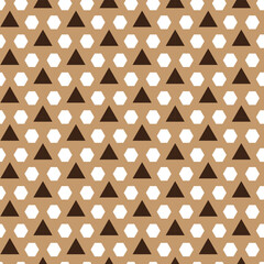 Poster - abstract seamless repeatable brown triangle pattern.
