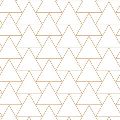 Poster - abstract seamless repeatable brown triangle line pattern art.