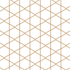 Poster - abstract seamless repeatable brown cross line pattern.