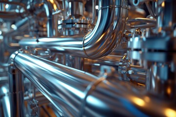 Poster - A network of interconnected pipes. Versatile and suitable for various industries